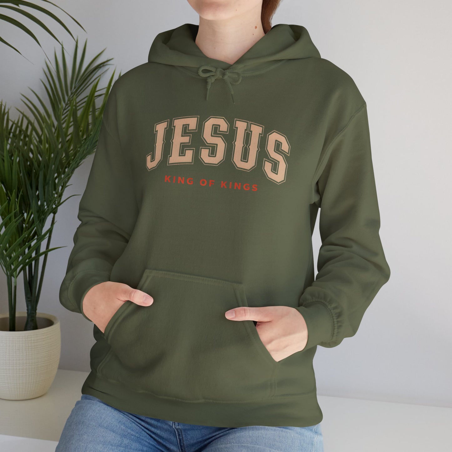 Faith-Inspired Unisex Hoodie - Jesus, King of Kings, Cozy Streetwear, Perfect Gift for Religious Occasions, Christian Apparel, [...]
