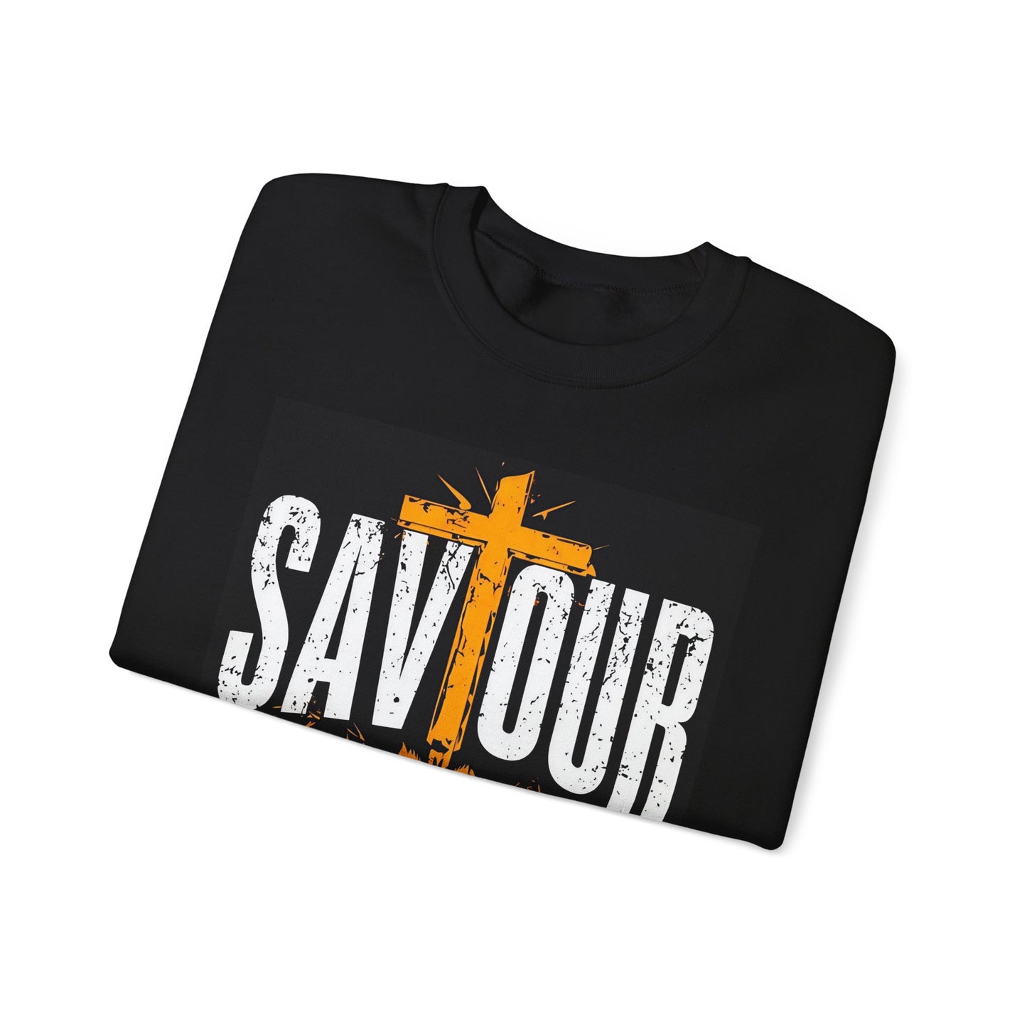 Saviour Lion Crewneck Sweatshirt, Christian Sweatshirt, Cozy Religious Apparel, Faith-Based Gift, Unique Christian Gift Ideas