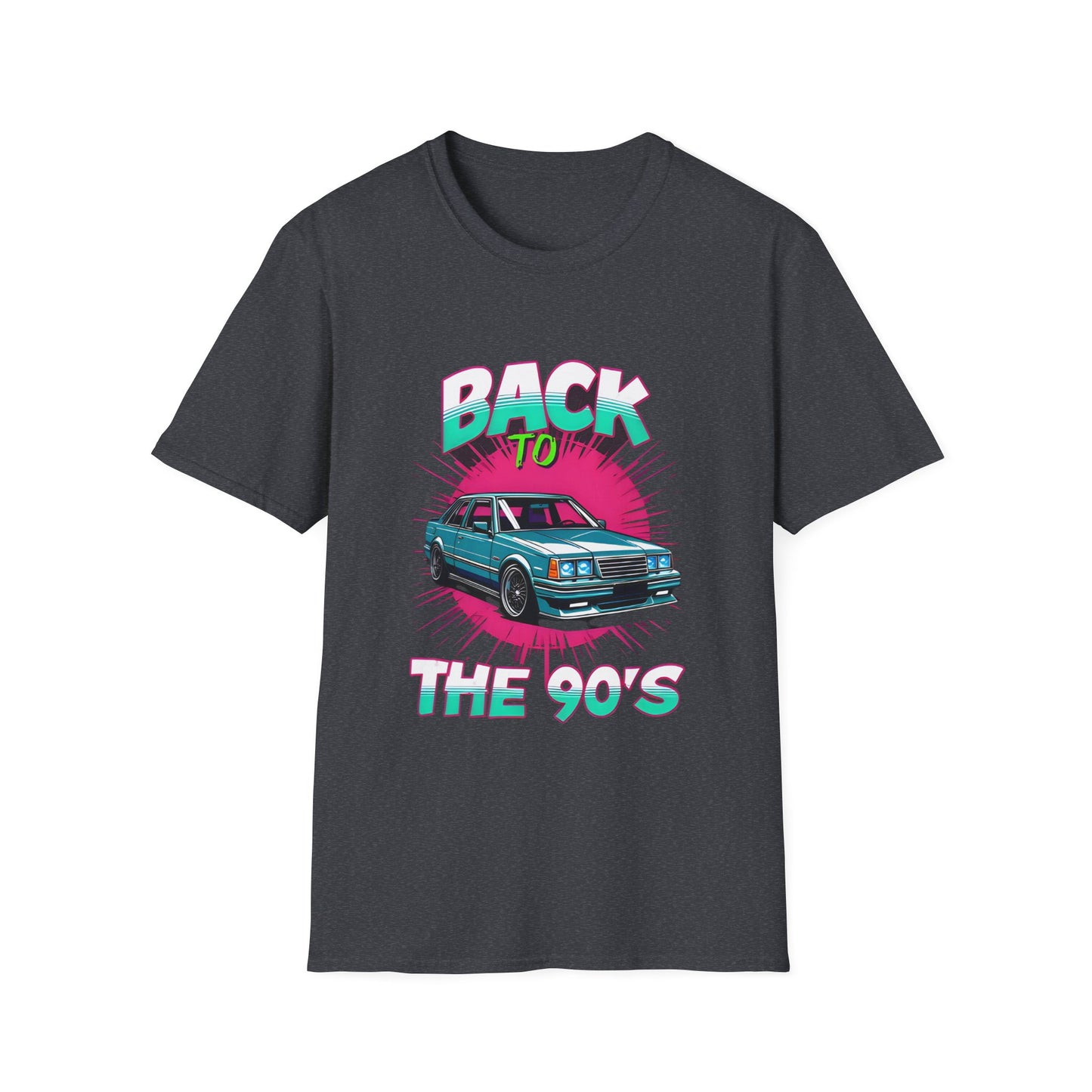 90s Retro Unisex Softstyle T-Shirt, Cool Vintage Car Tee, Nostalgic Graphic Shirt, Casual Gift for Car Lovers, Summer Fashion, Unisex Outfit