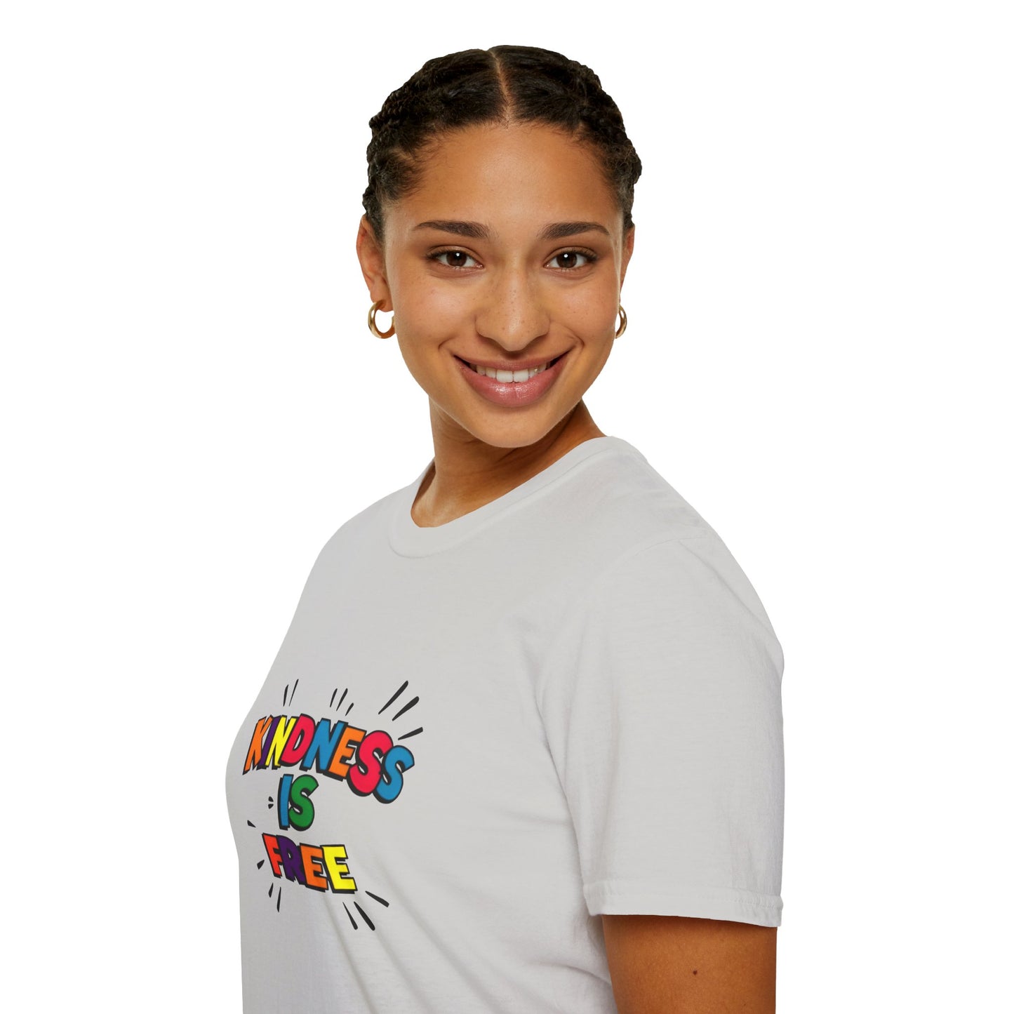 Kindness Is Free Unisex Softstyle T-Shirt | Inspirational Graphic Tee for Everyday Wear, Gifts, and Casual Outfits | Positive Vibes Apparel